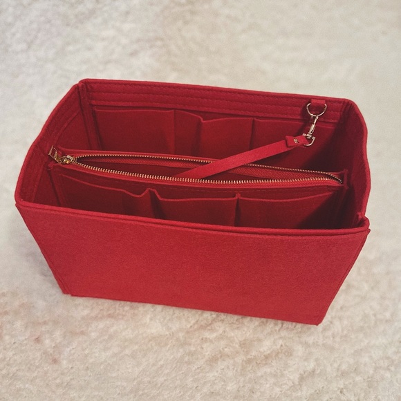 FELT insert red ORGANIZER for tote Neverfull MM - Picture 4 of 4